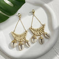 Dangling Earrings Nature Style Cowrie Shell