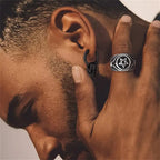 Black Men's Skull Dangle Earrings