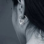 Dangling Skull Earrings for Men or Women silver
