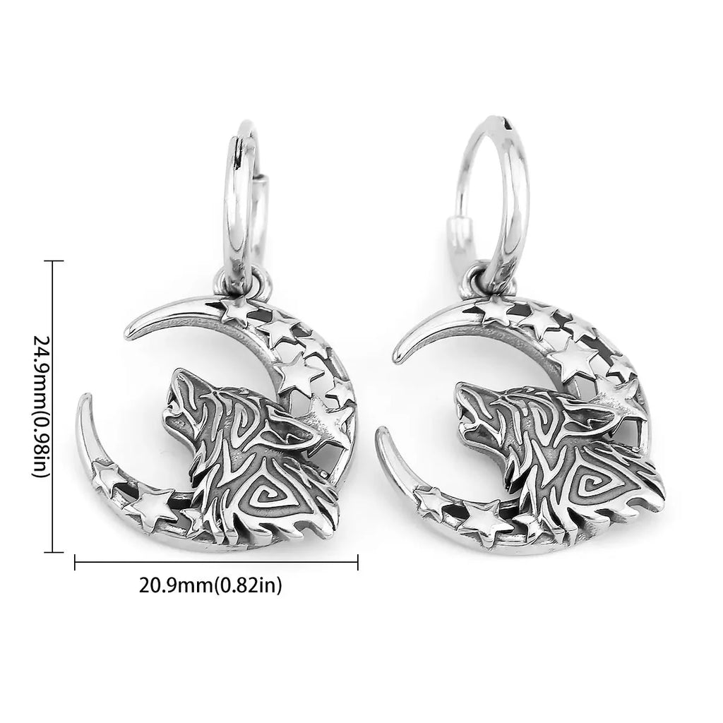 Viking Fenrir Dangling Earrings