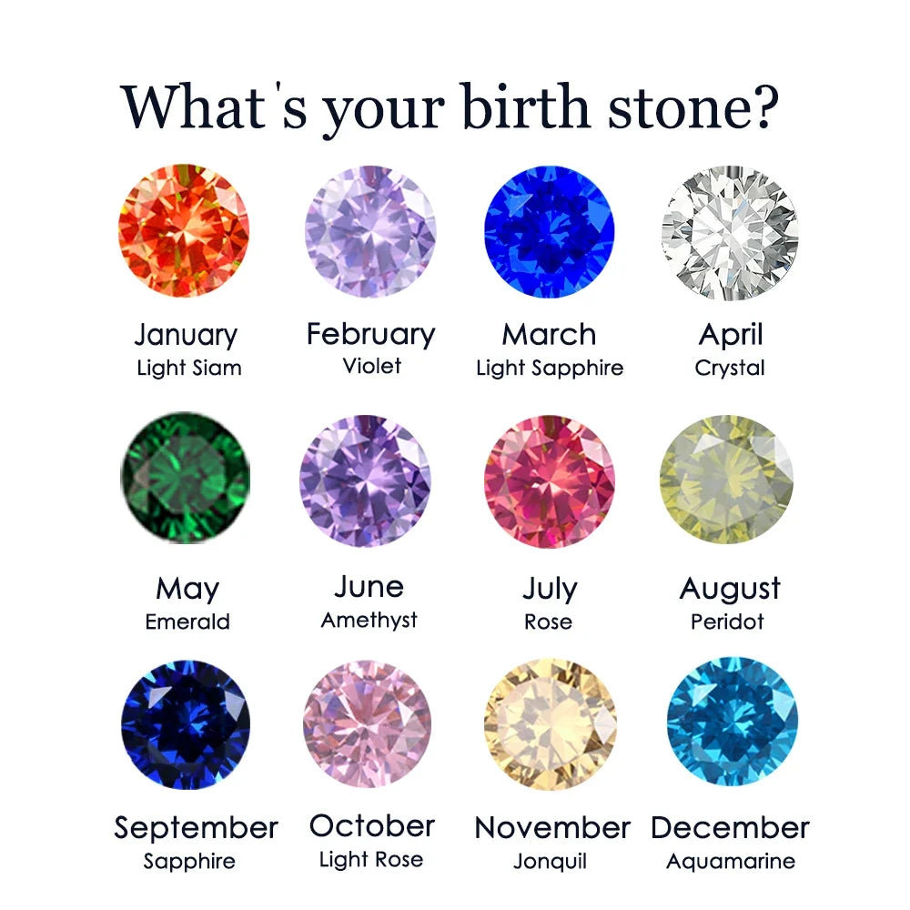 Women's birthstone stud earrings