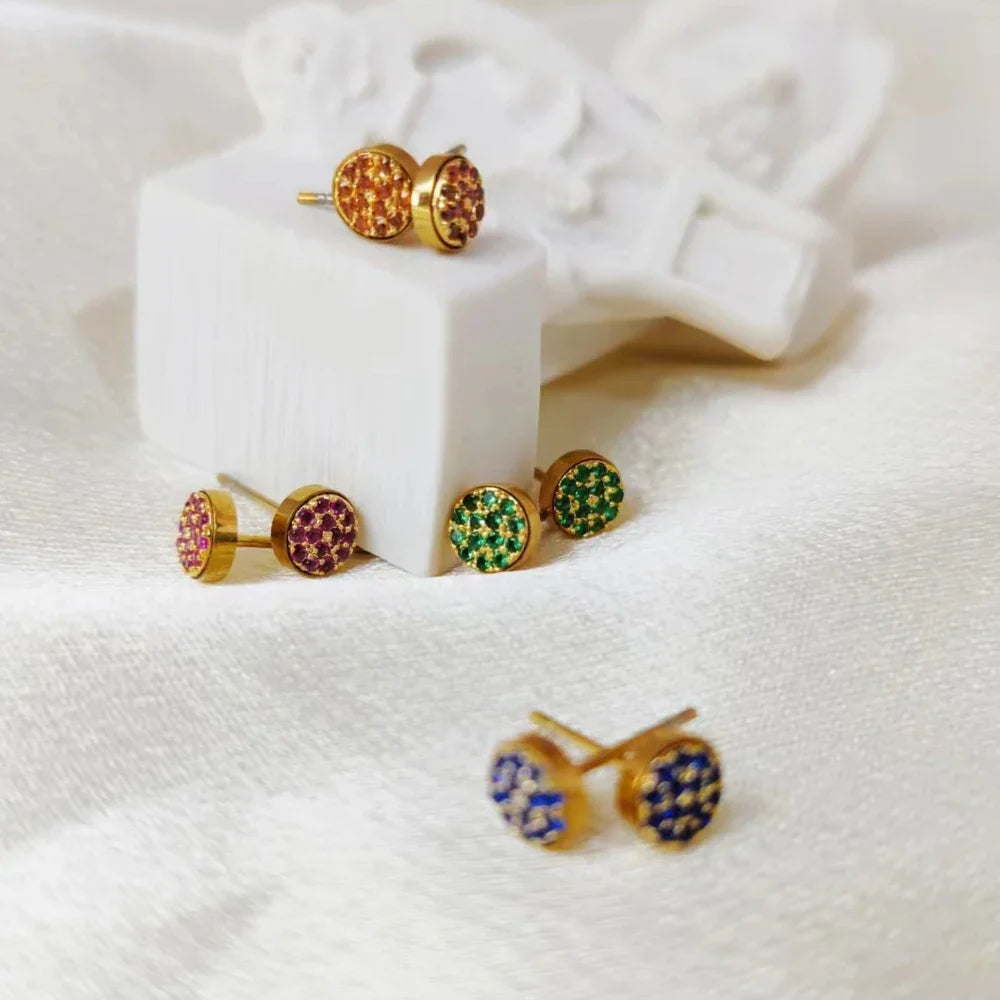 Women's birthstone stud earrings