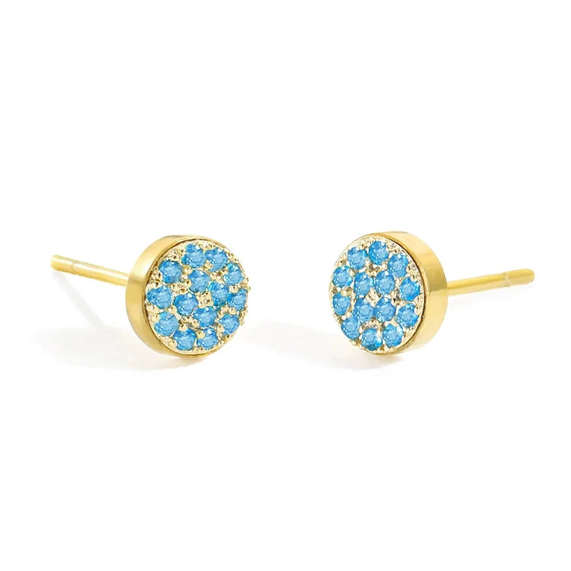Women's birthstone stud earrings for December
