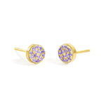 Women's birthstone stud earrings for August