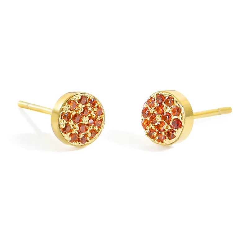 Women's birthstone stud earrings for January