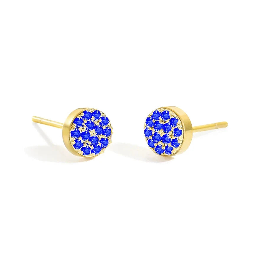 Women's birthstone stud earrings for March