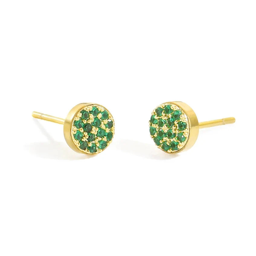 Women's birthstone stud earrings for May