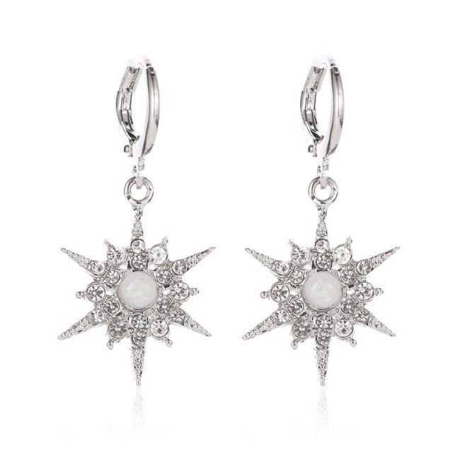 Silver Sun Earrings