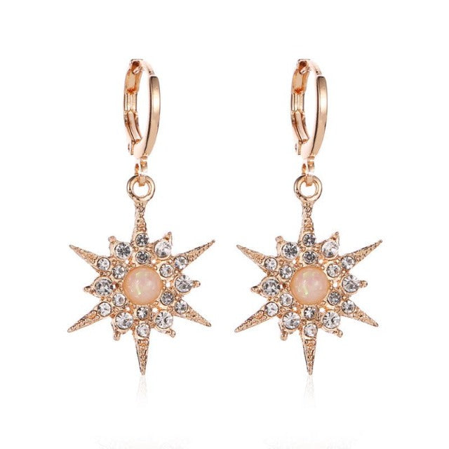 Women's Gold Sun Earrings