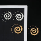 Spiral Hoop Earrings Women silver