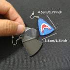 Shark-head triangular earrings