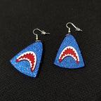 Shark-head triangular earrings