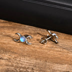 Triple Moon Earrings Wiccan Witchcraft Studs Women