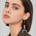 Triple Moon Hanging Earrings Witchcraft Wiccan Woman