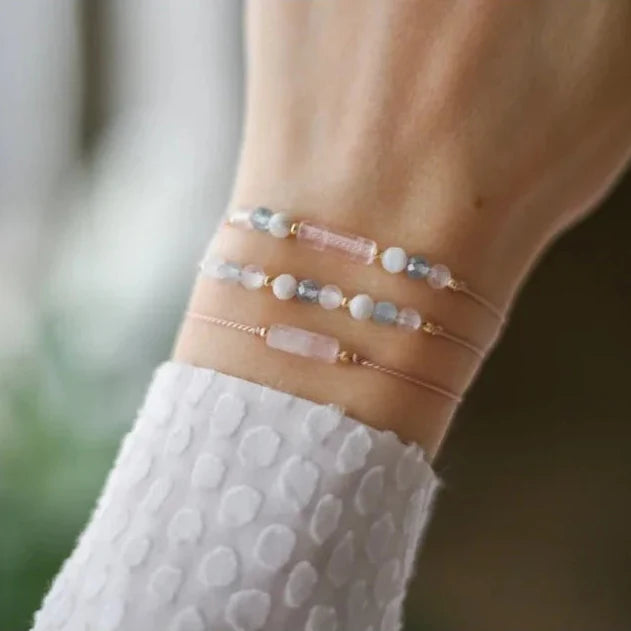 3-strand bracelet with Moonstone Crystal