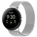 Magnetic Milan Steel Bracelet Smartwatch Google Pixel Watch 1 & 2 silver gray