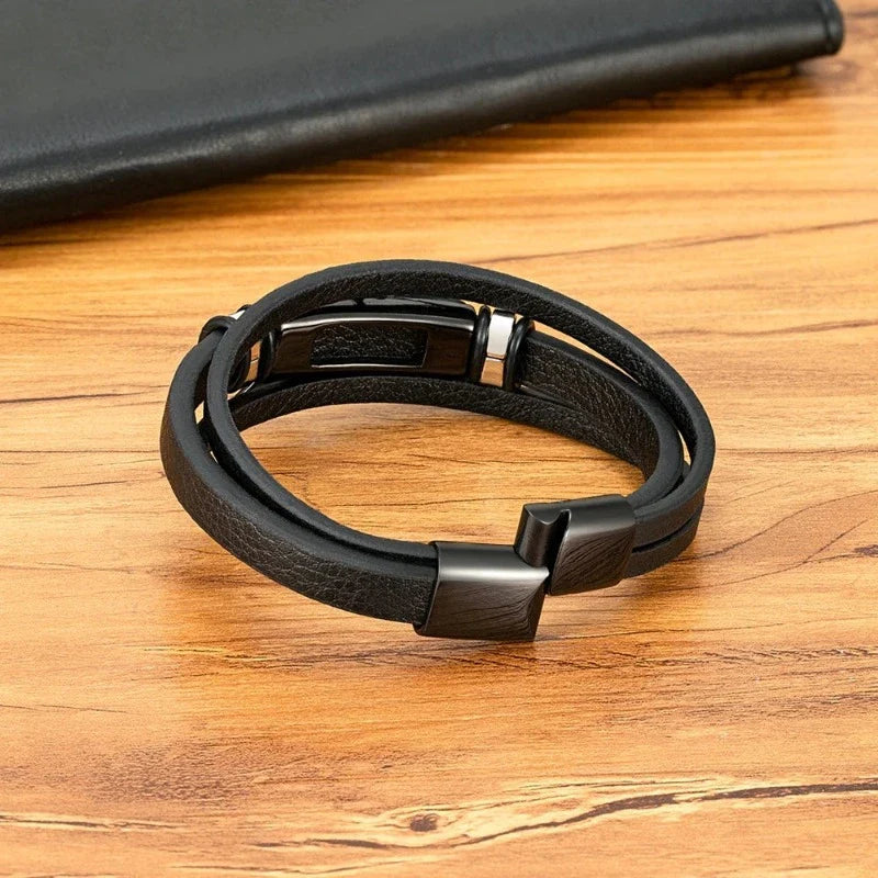Men's Leather Eagle Bracelet