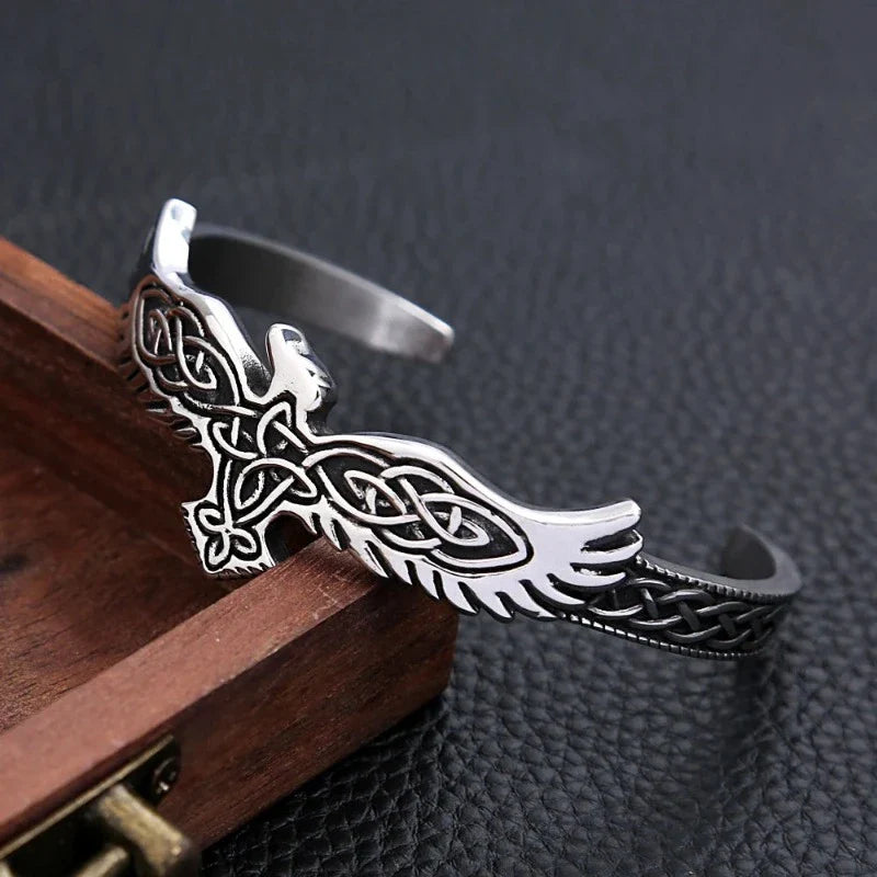 Silver Gourmette Eagle Bracelet