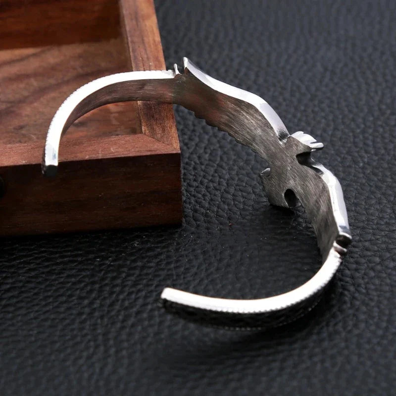 Silver Gourmette Eagle Bracelet