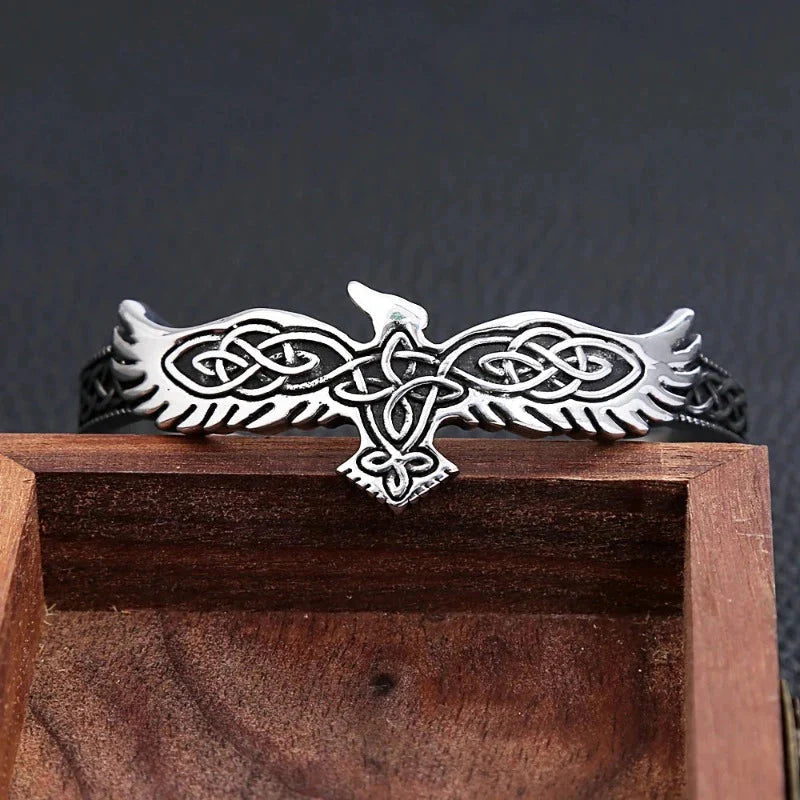 Silver Gourmette Eagle Bracelet