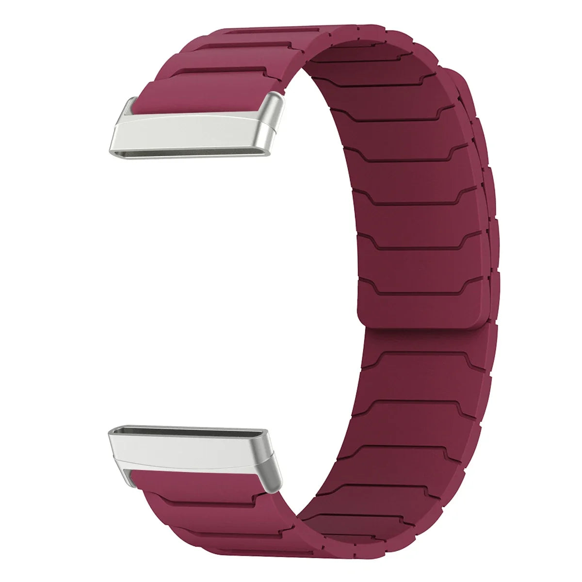 Magnetic watch band for Fitbit Versa 3, Versa 4, Sense 1 and Sense 2 burgundy