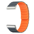 Magnetic watch band for Fitbit Versa 3, Versa 4, Sense 1 and Sense 2 black and orange