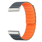 Magnetic watch band for Fitbit Versa 3, Versa 4, Sense 1 and Sense 2 black and orange