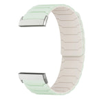 Magnetic watch band for Fitbit Versa 3, Versa 4, Sense 1 and Sense 2 green and white