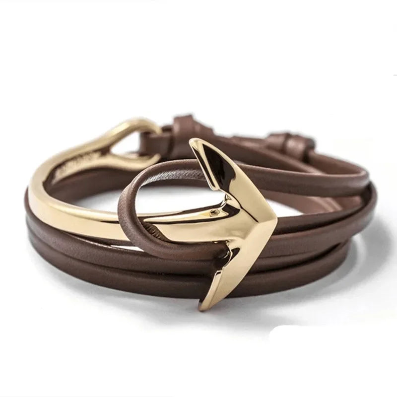 Adjustable marine anchor bracelet