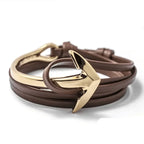 Adjustable marine anchor bracelet