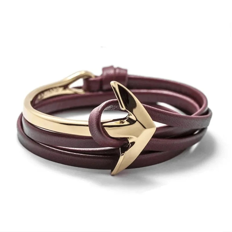 Adjustable marine anchor bracelet
