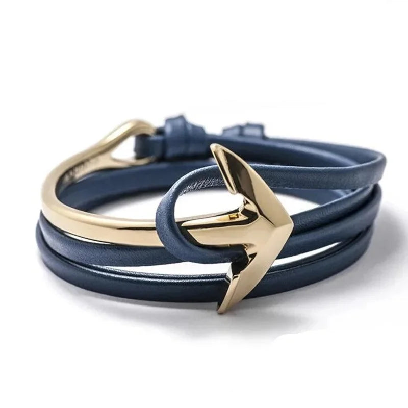 Adjustable marine anchor bracelet