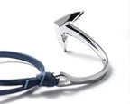Wide adjustable anchor bracelet