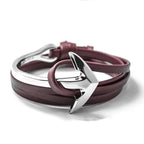 Adjustable marine anchor bracelet