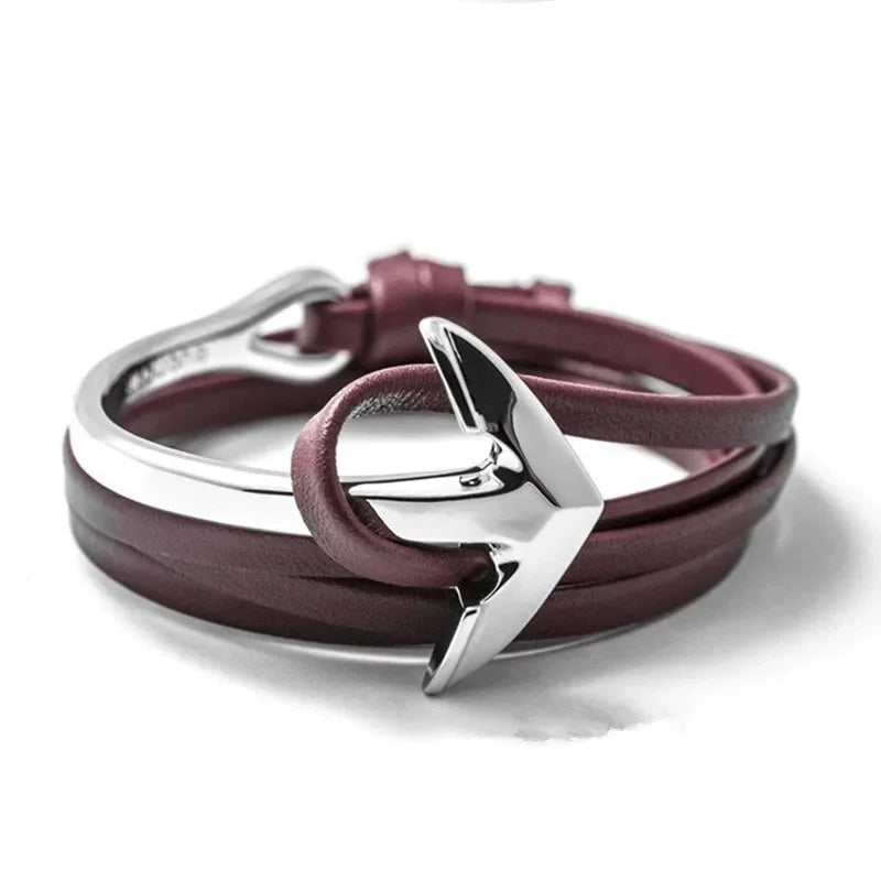 Adjustable marine anchor bracelet