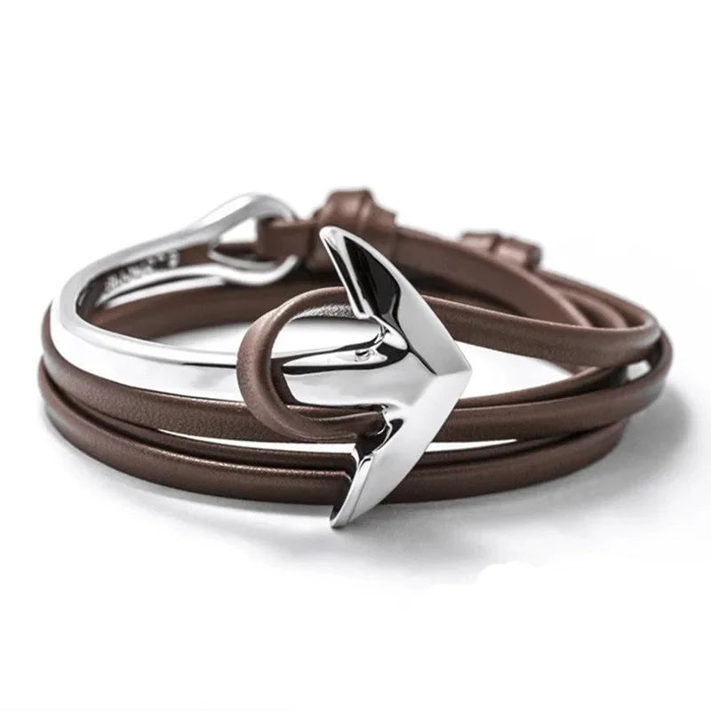 Adjustable marine anchor bracelet