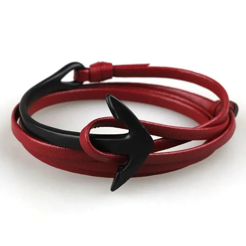 Adjustable marine anchor bracelet