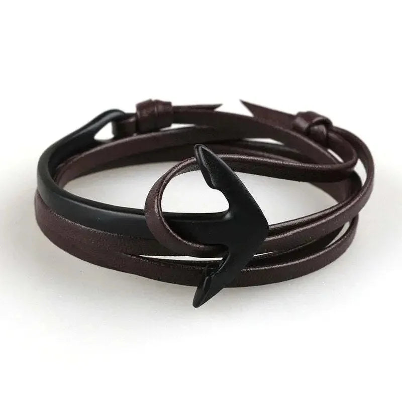 Adjustable marine anchor bracelet