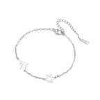 Adjustable bracelet with the Star of David and Chai symbols of Jewish belonging silver