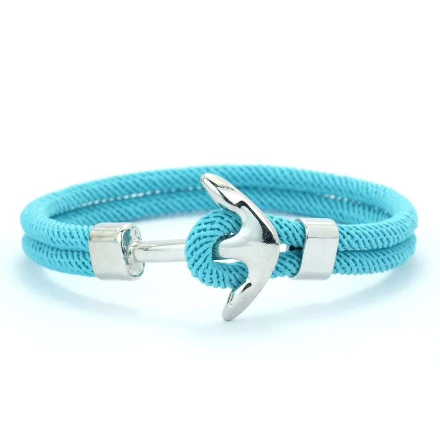 Light blue anchor bracelet