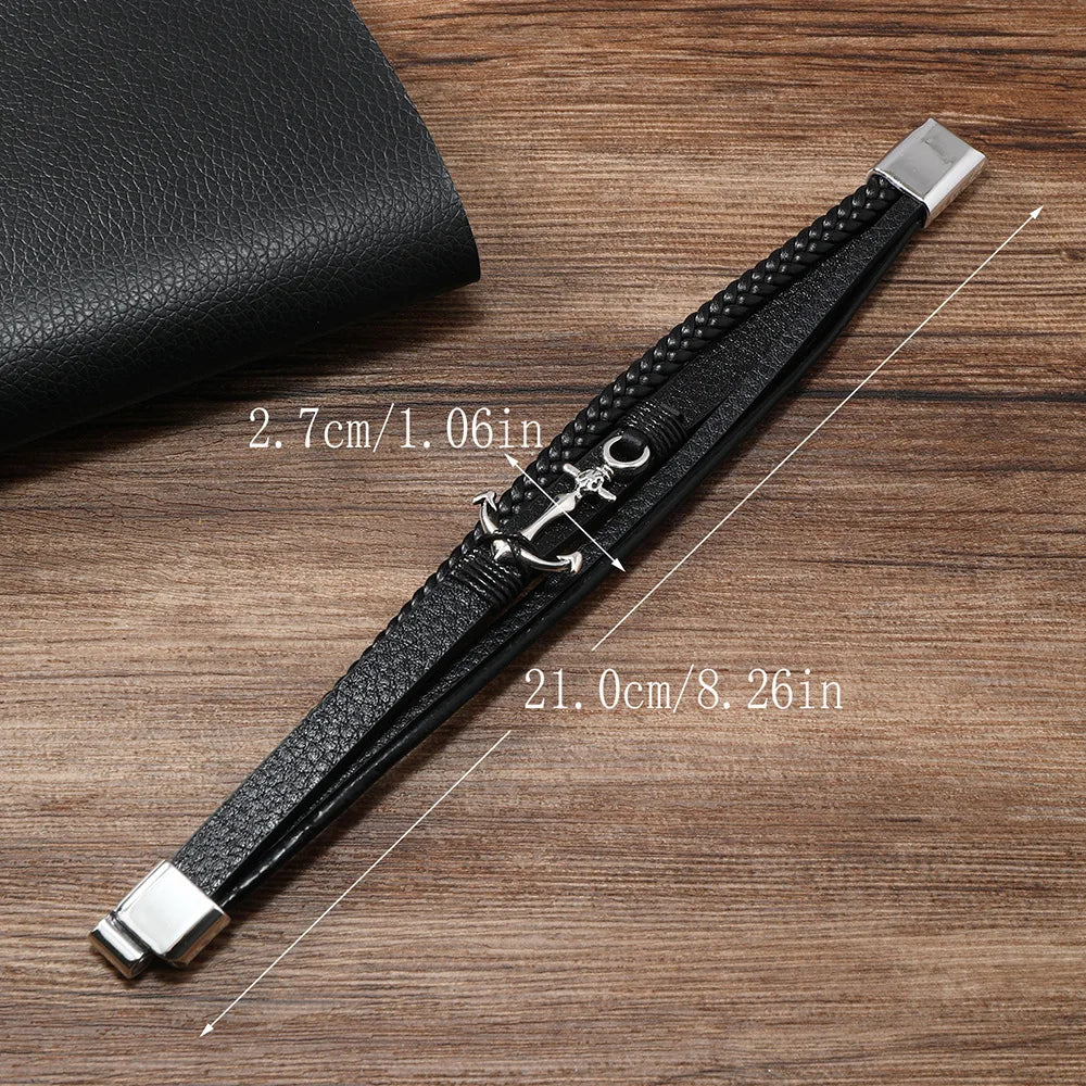 Wide anchor bracelet