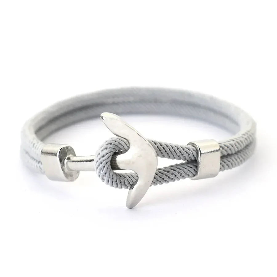 Gray anchor bracelet