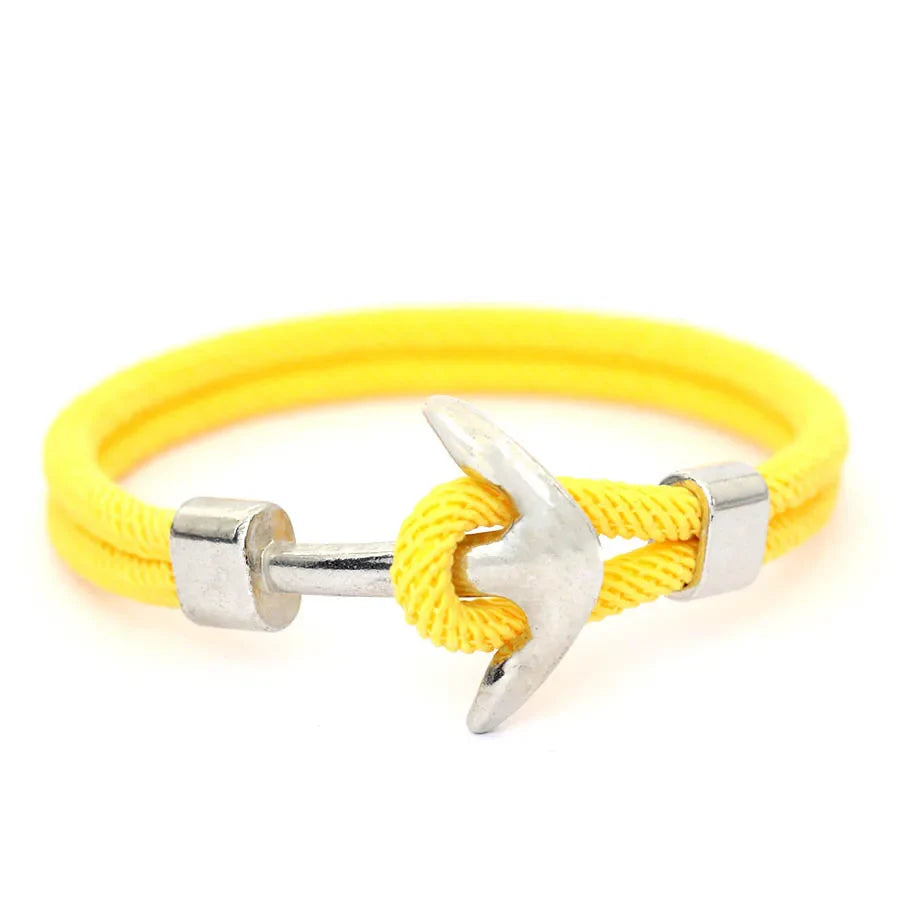 Yellow anchor bracelet