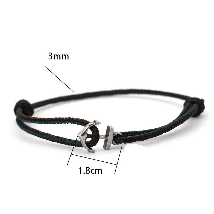 Nautical anchor bracelet