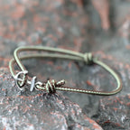 Light green nautical anchor bracelet