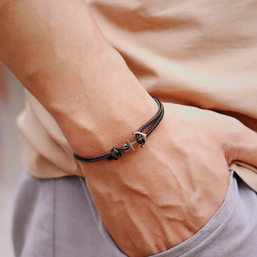 Nautical anchor bracelet