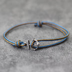 Blue nautical anchor bracelet