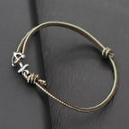 Light green nautical anchor bracelet