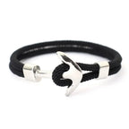 Black anchor bracelet