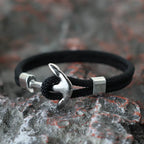 Black anchor bracelet